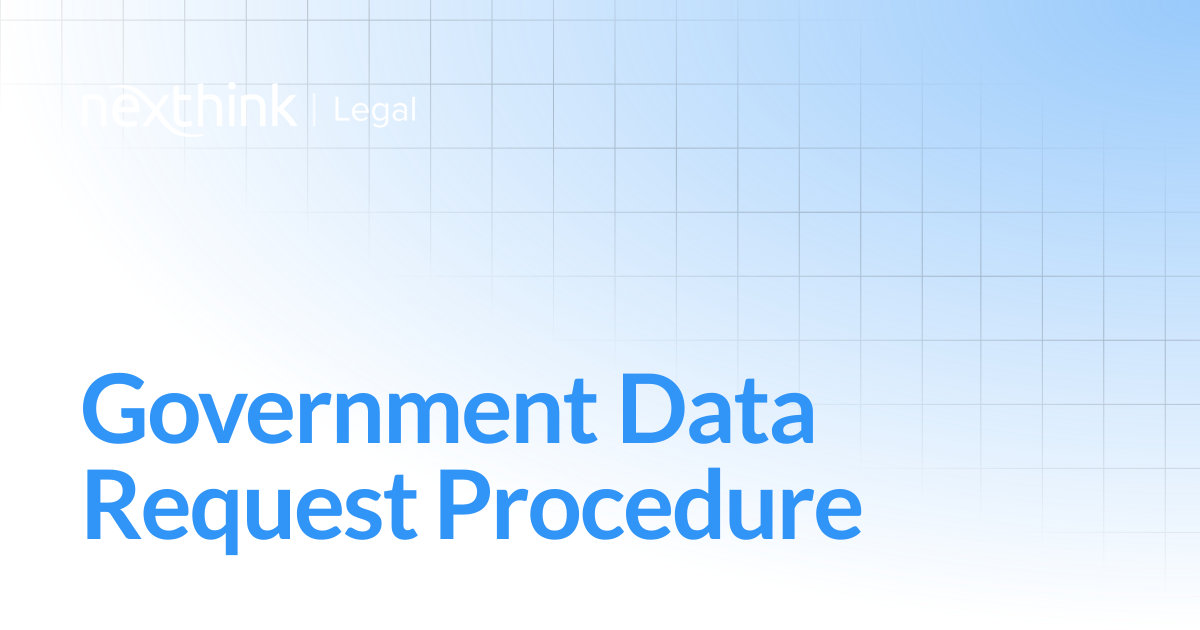 Government Data Request Procedure | Legal Documentation