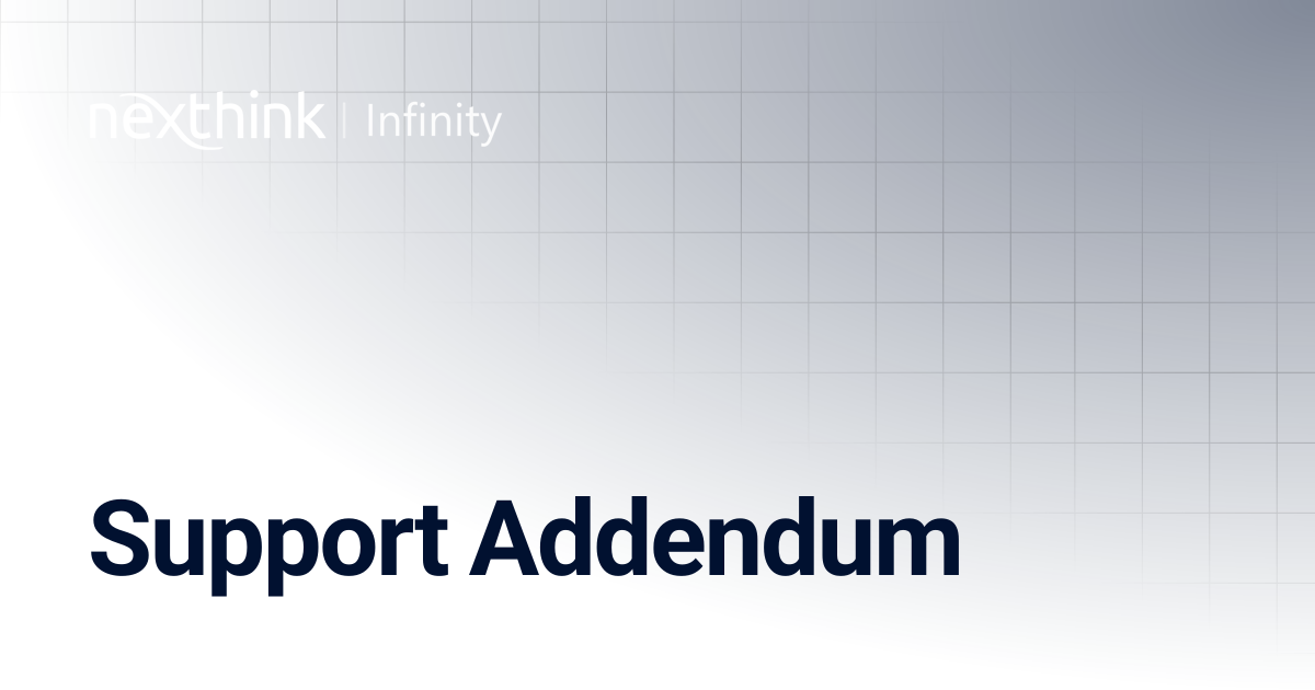 Support Addendum | Legal Documentation